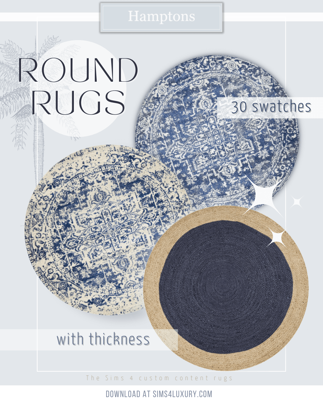 Скриншот мода Ковры The Hamptons Round Rugs